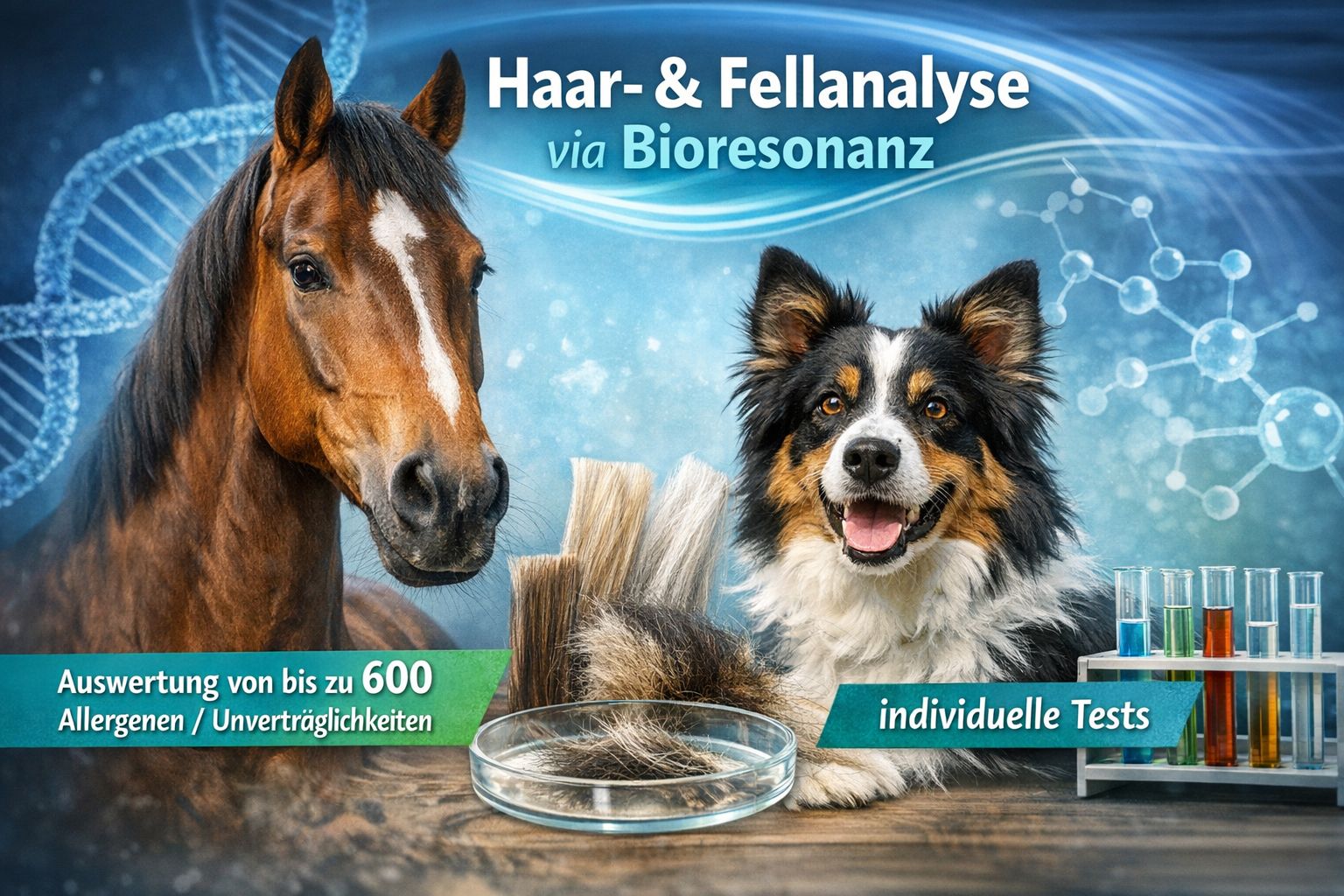 Test auf unverträgliche Nahrungsmittel (Pferd/Hund/Katze)