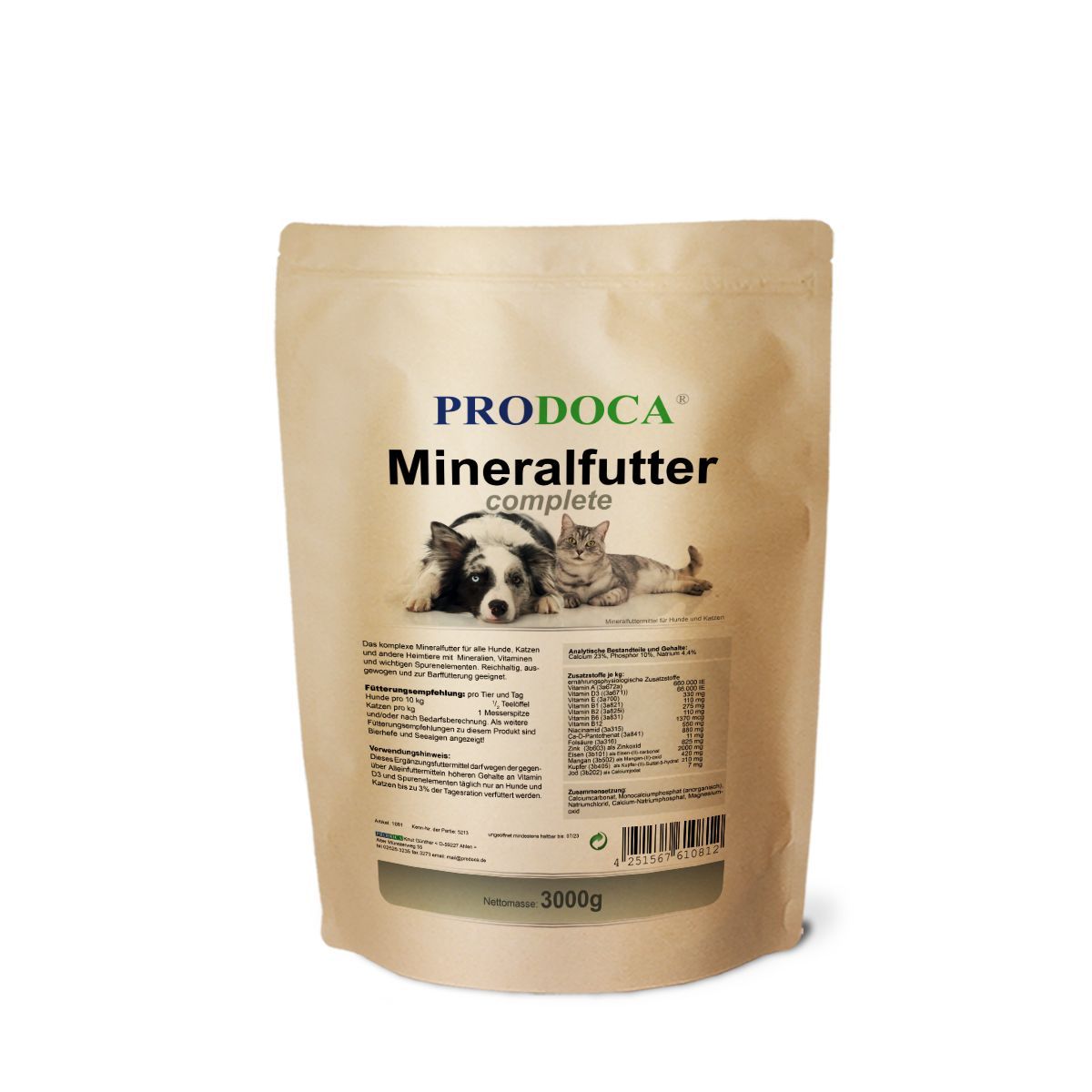PRODOCA Mineralfuttercomplete Pulver 3 KG